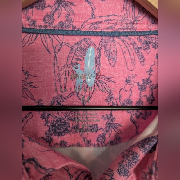 johnnie-O Pink Floral Print Polo - Picture 5 of 7